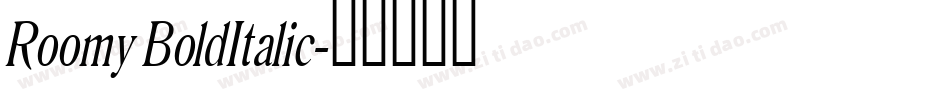 Roomy BoldItalic字体转换
